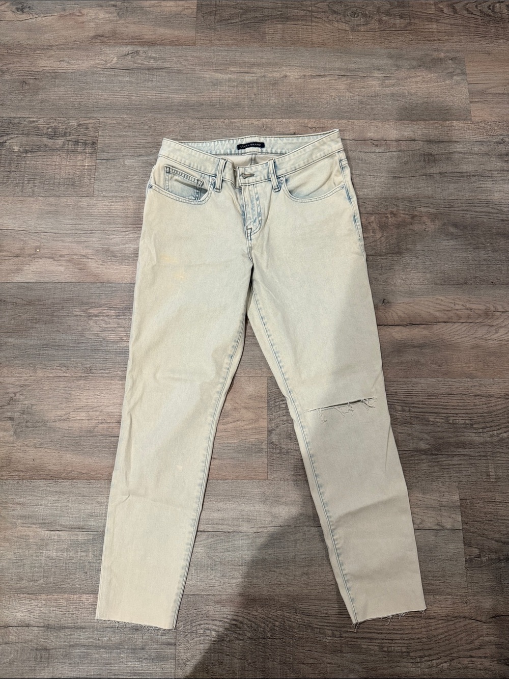 Lucky Brand Light Beige Straight Leg Jeans